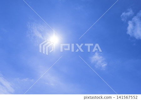 Yokohama's August sky, sun, and thin white clouds Yokohama's August sky, sun, and thin white clouds 141567552
