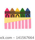 Pretty colorful crayon Pretty colorful crayon 141567664