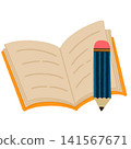 book and pencil book and pencil 141567671