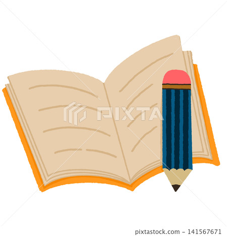 book and pencil book and pencil 141567671