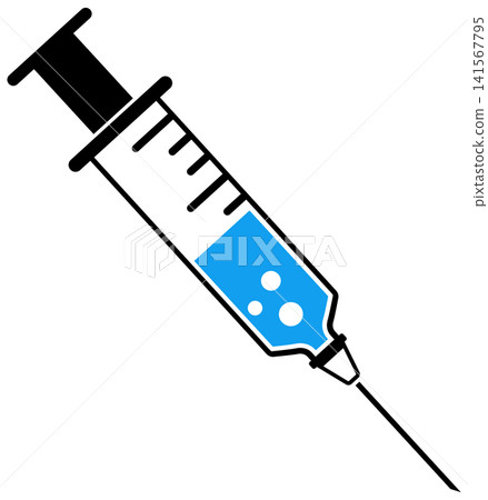 Icon Plastic Medical Syringe Icon Plastic Medical Syringe 141567795