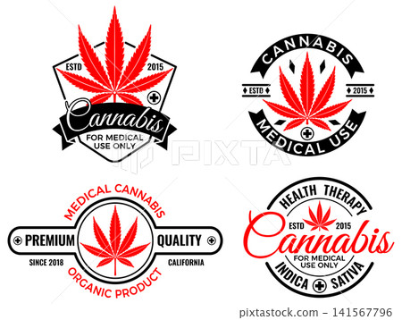 Medical Cannabis Labels and Logos Medical Cannabis Labels and Logos 141567796