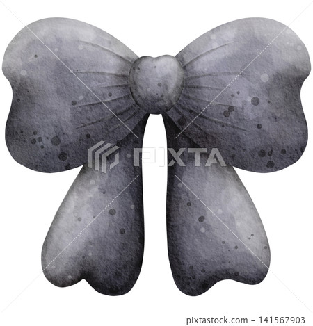 Watercolor Halloween Black Ribbon Bow Clipart Illustration for Spooky Gift Decor, Halloween Party Invitation, Scrapbooking, Sticker Design, and Festive Crafts Watercolor Halloween Black Ribbon Bow Clipart Illustration for Spooky Gift Decor, Halloween Party Invitation, Scrapbooking, Sticker Design, and Festive Crafts 141567903