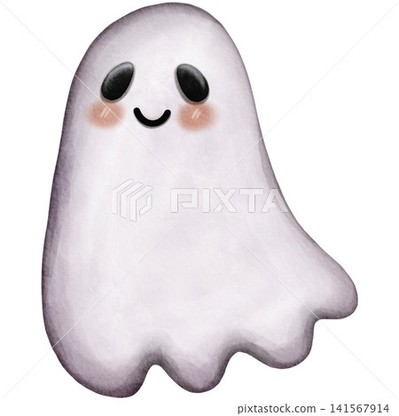 Watercolor Halloween Cute Ghost Character Clipart Illustration for Spooky Party Decor, Kids Halloween Invitation, Scrapbooking, Sticker Design, and Crafts Watercolor Halloween Cute Ghost Character Clipart Illustration for Spooky Party Decor, Kids Halloween Invitation, Scrapbooking, Sticker Design, and Crafts 141567914