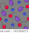 plum, fruit, seamless 141568271