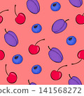 plum, fruit, seamless 141568272