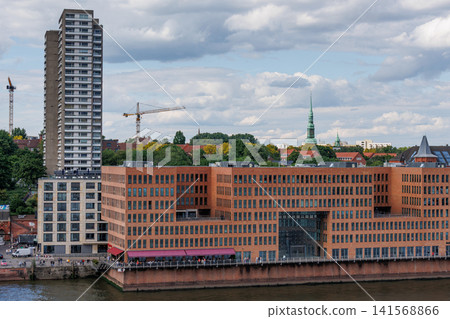 Hamburg city and the elbe river in Germany Hamburg city and the elbe river in Germany 141568866