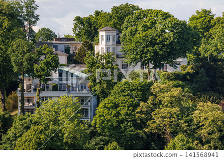 Hamburg city and the elbe river in Germany Hamburg city and the elbe river in Germany 141568941