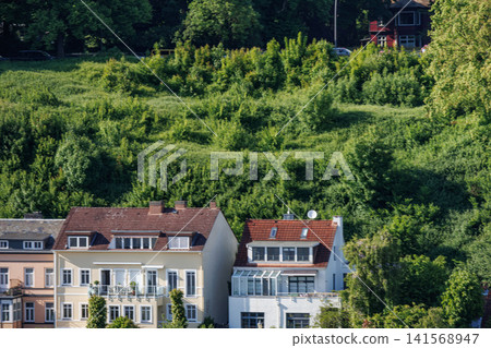 Hamburg city and the elbe river in Germany Hamburg city and the elbe river in Germany 141568947