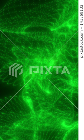 Green glowing organic energy texture with smoky plasma patterns, particles, and microscopic digital atmosphere. Green glowing organic energy texture with smoky plasma patterns, particles, and microscopic digital atmosphere. 141569132