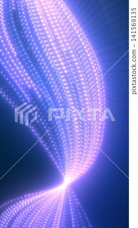 Abstract blue and purple glowing particle helix, symbolizing digital DNA, biotechnology, data flow, and futuristic science. Abstract blue and purple glowing particle helix, symbolizing digital DNA, biotechnology, data flow, and futuristic science. 141569135