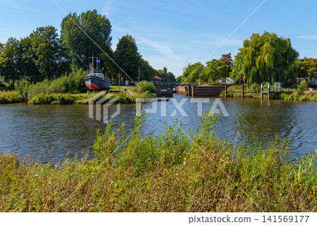 Haren and the ems river in northern germany 141569177