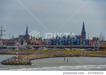 the city of Harlingen at the dutch north sea coast 141569331