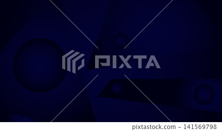 Dark blue abstract technology background with geometric shapes and soft lighting 141569798
