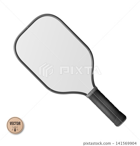 Vector 3d Realistic Pickleball Paddle Set. Black and White Blank Pickleball Paddle Isolated. Sports Paddle for Pickleball Game. Realistic Pickleball Equipment, Front View Vector 3d Realistic Pickleball Paddle Set. Black and White Blank Pickleball Paddle Isolated. Sports Paddle for Pickleball Game. Realistic Pickleball Equipment, Front View 141569904