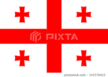 Flag of Georgia. Georgian national symbol in official colors. Flag of Georgia. Georgian national symbol in official colors. 141570423