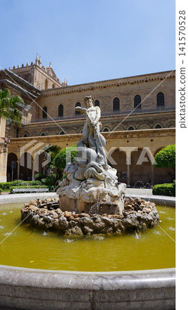 Fountain Triton at Monreale, Sicily Italy Fountain Triton at Monreale, Sicily Italy 141570528