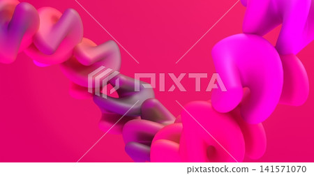 Abstract Pink Inflatable Spiral 3D Render on Vibrant Modern Background Design Abstract Pink Inflatable Spiral 3D Render on Vibrant Modern Background Design 141571070