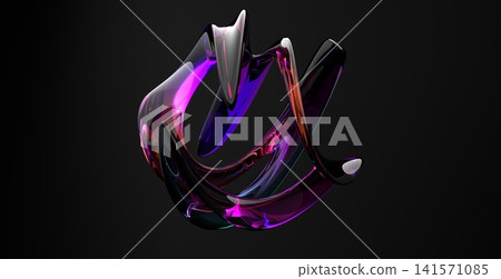 Abstract Crystal Glass Rings 3D Render on Soft Blue Modern Background Design Abstract Crystal Glass Rings 3D Render on Soft Blue Modern Background Design 141571085