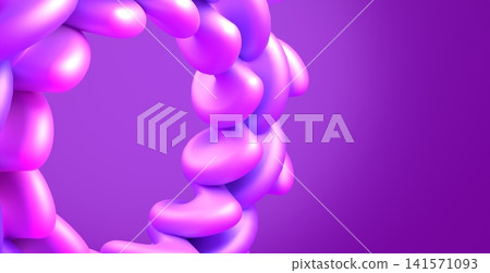 Abstract Glossy Purple Tube Ring 3D Render on Vibrant Gradient Background Design Abstract Glossy Purple Tube Ring 3D Render on Vibrant Gradient Background Design 141571093