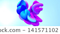 Abstract Soft Inflatable Bubble Form 3D Render on Bright Modern Background 141571102