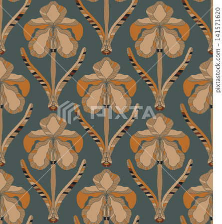 seamless pattern with flowers 141571620