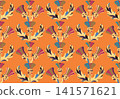 seamless pattern with birds and birds 141571621