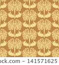 seamless pattern with golden stars 141571625