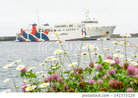 The scene of the ferry Boreas Soya arriving at port, heading towards the flower-filled island of Rebun. The scene of the ferry Boreas Soya arriving at port, heading towards the flower-filled island of Rebun. 141573129