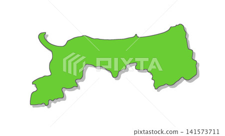 日本地圖 ② 鳥取縣 日本地圖 ② 鳥取縣 141573711
