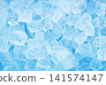 Ice, blue water, waves, summer background 141574147
