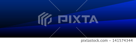 Abstract dark blue gradient wave banner background. Sleek futuristic curved design for tech header, backdrop, banner, or presentation. Abstract dark blue gradient wave banner background. Sleek futuristic curved design for tech header, backdrop, banner, or presentation. 141574344