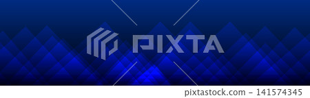 Abstract blue banner background with overlapping geometric crystal lighting effect. Abstract blue banner background with overlapping geometric crystal lighting effect. 141574345