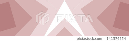 Minimalist banner featuring soft pastel pink and beige overlapping geometric chevron arrow shapes. Minimalist banner featuring soft pastel pink and beige overlapping geometric chevron arrow shapes. 141574354