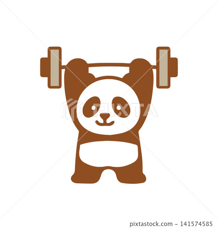 cute panda lifting weights cute panda lifting weights 141574585