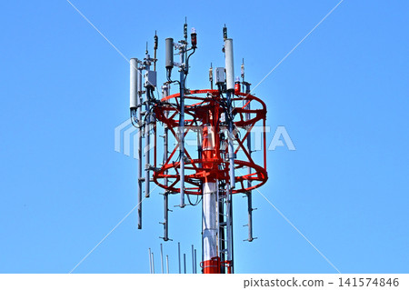 通訊影像:鉑金帶(無線電塔:基地台) 通訊影像:鉑金帶(無線電塔:基地台) 141574846