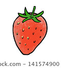 Simple hand-drawn illustration of a strawberry 141574900