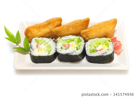 Sukeroku Sushi (lettuce roll, Inari) 141574936