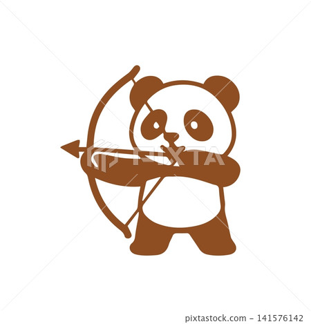 cute panda as an archer cute panda as an archer 141576142