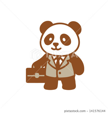 cute panda as a businessman cute panda as a businessman 141576144