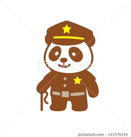 cute panda as a police officer cute panda as a police officer 141576145
