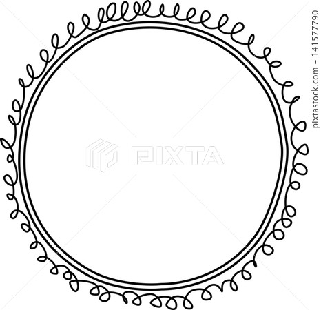 Hand drawn circle frame Hand drawn circle frame 141577790