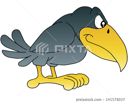 Hand-drawn animal illustration ☆ Crow 141578037