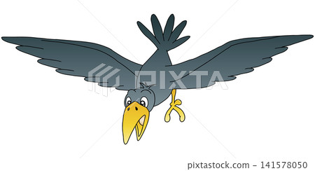 Hand-drawn animal illustration ☆ Crow Hand-drawn animal illustration ☆ Crow 141578050