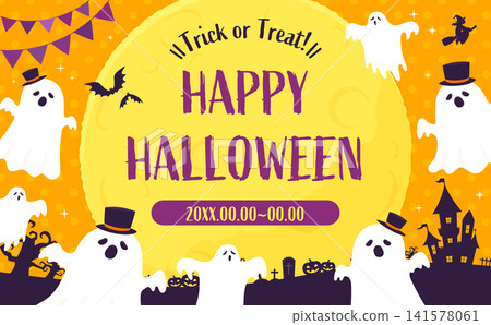 Ghost Orange Halloween Template 2_Horizontal Ghost Orange Halloween Template 2_Horizontal 141578061