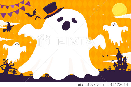 Ghostly Orange Halloween Frame 1_Horizontal Ghostly Orange Halloween Frame 1_Horizontal 141578064