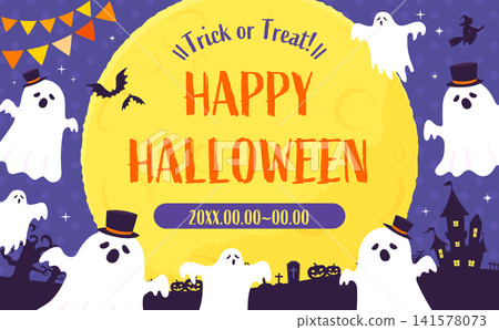 Ghost Purple Halloween Template 2_Horizontal Ghost Purple Halloween Template 2_Horizontal 141578073