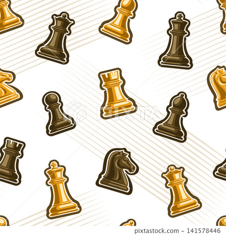 Vector Chess Seamless Pattern Vector Chess Seamless Pattern 141578446