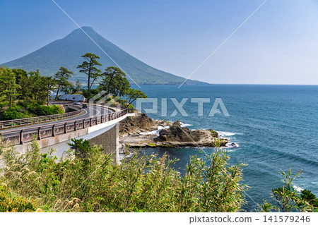 鹿兒島 - 開門山(薩摩富士)及海岸公路風景 鹿兒島 - 開門山(薩摩富士)及海岸公路風景 141579246