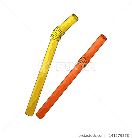 Illustration of Plastic Straw Illustration of Plastic Straw 141579278